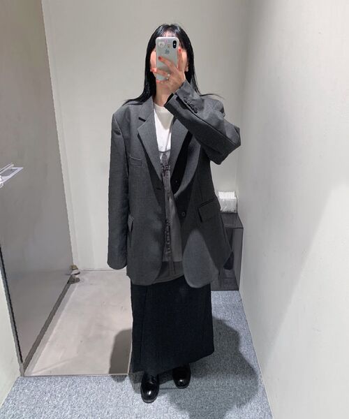 INSILENCE(インサイロンス)の「特大ウールブレザーDARKGRAY(テーラードジャケット・レディース・その他・SMALL/MEDIUM/LARGE/X-LARGE)」の4枚目の写真
