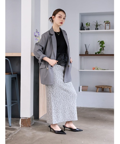 fifth（フィフス）の「金ボタンダブルテーラードジャケット（テーラードジャケット・レディース・ライトグレー/ネイビー/グレー・M）」の10枚目の写真