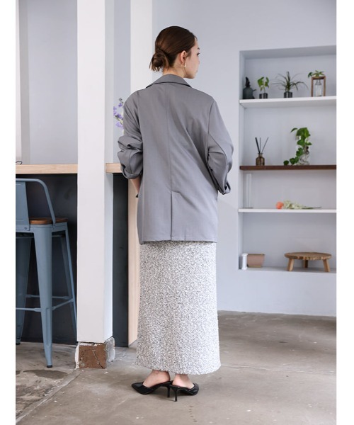 fifth（フィフス）の「金ボタンダブルテーラードジャケット（テーラードジャケット・レディース・ライトグレー/ネイビー/グレー・M）」の11枚目の写真