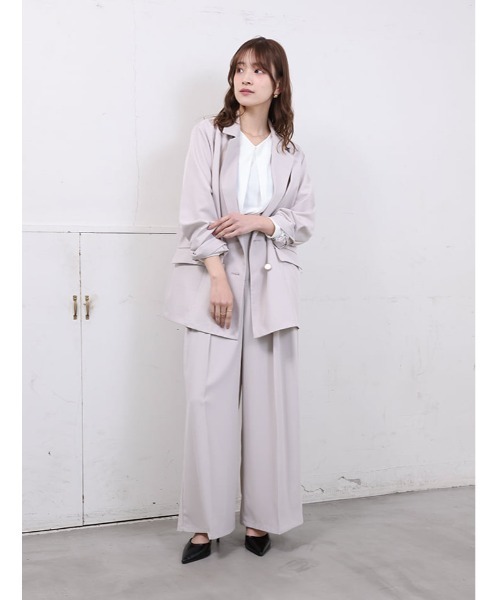 fifth（フィフス）の「金ボタンダブルテーラードジャケット（テーラードジャケット・レディース・ライトグレー/ネイビー/グレー・M）」の14枚目の写真