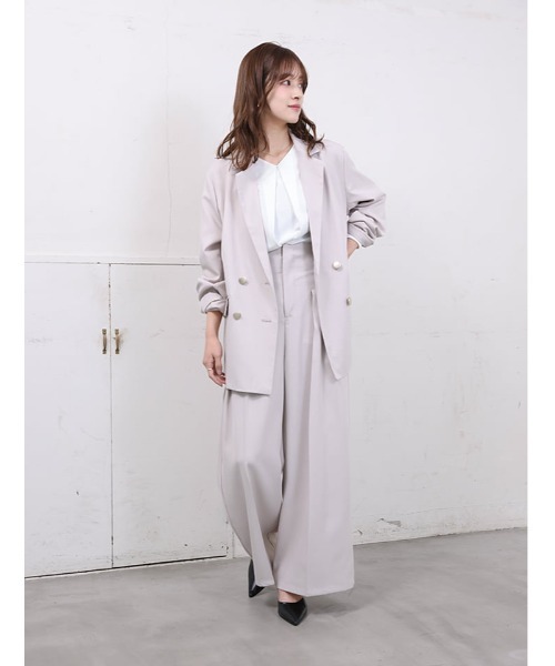 fifth（フィフス）の「金ボタンダブルテーラードジャケット（テーラードジャケット・レディース・ライトグレー/ネイビー/グレー・M）」の15枚目の写真