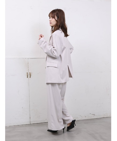 fifth（フィフス）の「金ボタンダブルテーラードジャケット（テーラードジャケット・レディース・ライトグレー/ネイビー/グレー・M）」の16枚目の写真