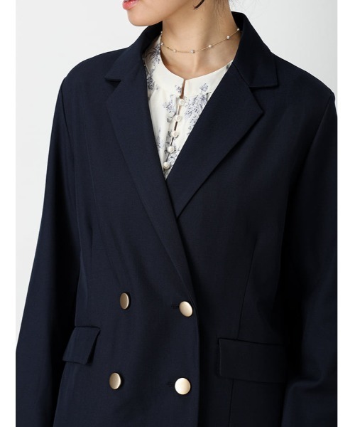fifth（フィフス）の「金ボタンダブルテーラードジャケット（テーラードジャケット・レディース・ライトグレー/ネイビー/グレー・M）」の21枚目の写真
