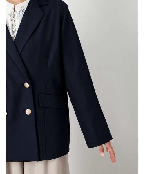 fifth（フィフス）の「金ボタンダブルテーラードジャケット（テーラードジャケット・レディース・ライトグレー/ネイビー/グレー・M）」の22枚目の写真