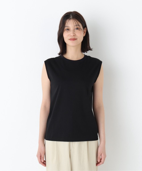 human woman(ヒューマンウーマン)の「◆ゼロロックタンクトップ(Tシャツ/カットソー・レディース・ブラック/ホワイト・MEDIUM)」の6枚目の写真