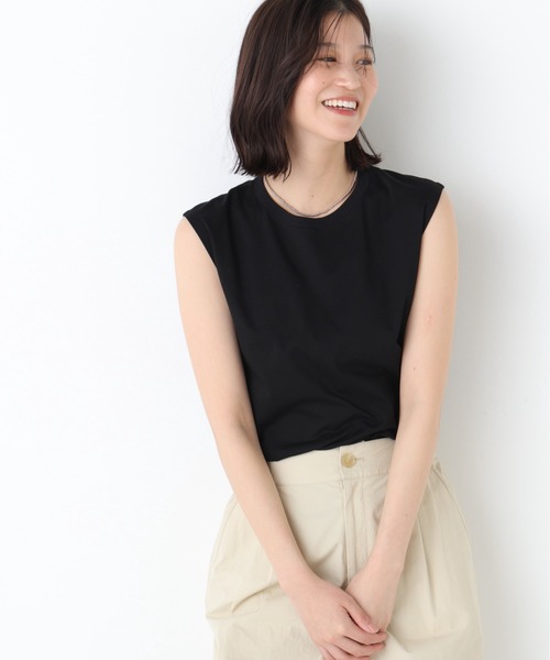 human woman(ヒューマンウーマン)の「◆ゼロロックタンクトップ(Tシャツ/カットソー・レディース・ブラック/ホワイト・MEDIUM)」の9枚目の写真