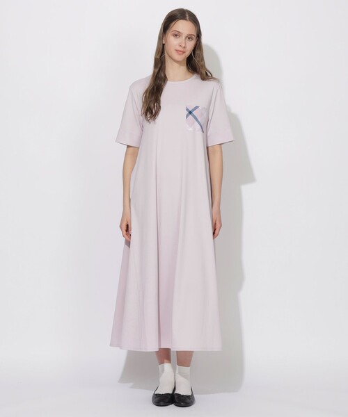 CB CRESTBRIDGE（シービークレストブリッジ）の「ポケットワンピース（ワンピース・レディース・ベビーピンク/ブラック/ダークネイビー・M/S）」の3枚目の写真