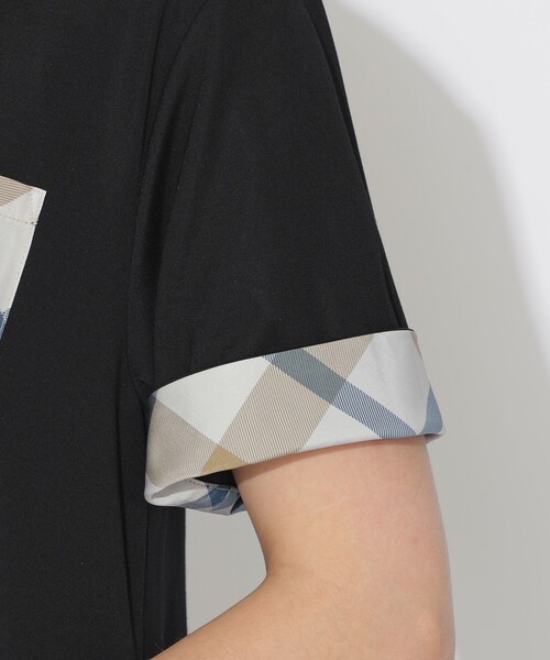 CB CRESTBRIDGE（シービークレストブリッジ）の「ポケットワンピース（ワンピース・レディース・ベビーピンク/ブラック/ダークネイビー・M/S）」の6枚目の写真