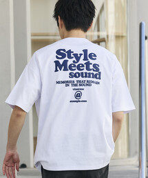 限定展開 ビッグシルエット バックプリント クルーネック Tシャツ / Style Meets