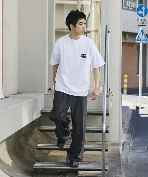FREAK'S STORE(フリークスストア)の「限定展開 ビッグシルエット バックプリント クルーネック Tシャツ / Style Meets(Tシャツ/カットソー・メンズ・スミクロ/ホワイト/ピンク・SMALL/MEDIUM/LARGE)」の15枚目の写真