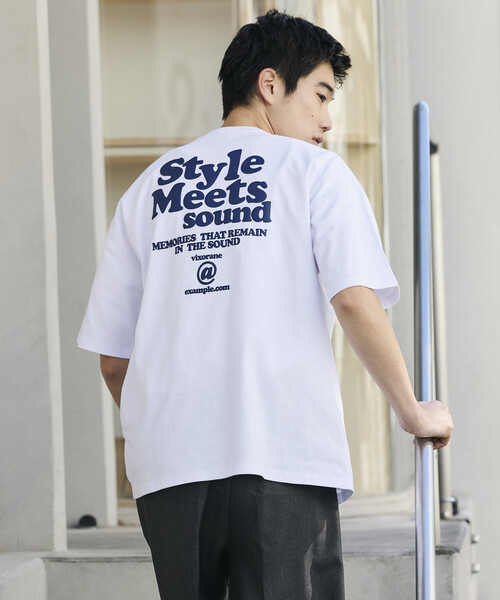 FREAK'S STORE(フリークスストア)の「限定展開 ビッグシルエット バックプリント クルーネック Tシャツ / Style Meets(Tシャツ/カットソー・メンズ・スミクロ/ホワイト/ピンク・SMALL/MEDIUM/LARGE)」の22枚目の写真