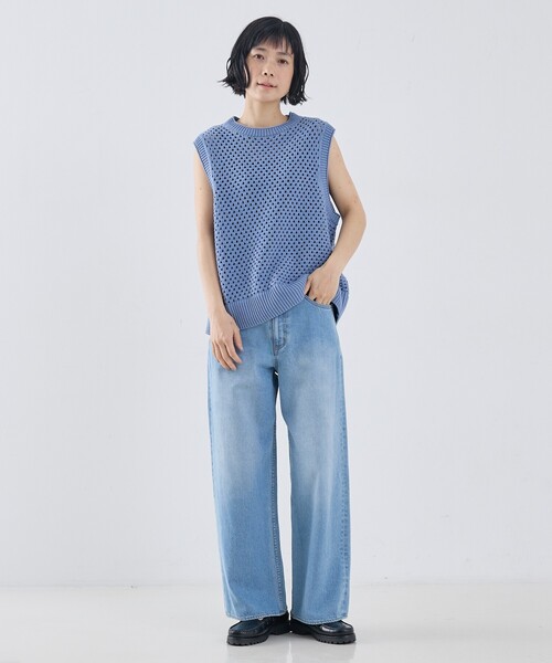 collex（コレックス）の「メッシュ柄ベスト（ベスト・レディース・ブラック/ライトベージュ・フリー）」の11枚目の写真