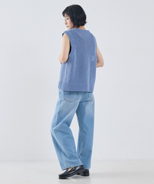 collex（コレックス）の「メッシュ柄ベスト（ベスト・レディース・ブラック/ライトベージュ・フリー）」の12枚目の写真