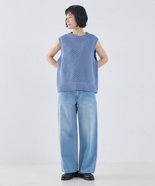 collex（コレックス）の「メッシュ柄ベスト（ベスト・レディース・ブラック/ライトベージュ・フリー）」の13枚目の写真