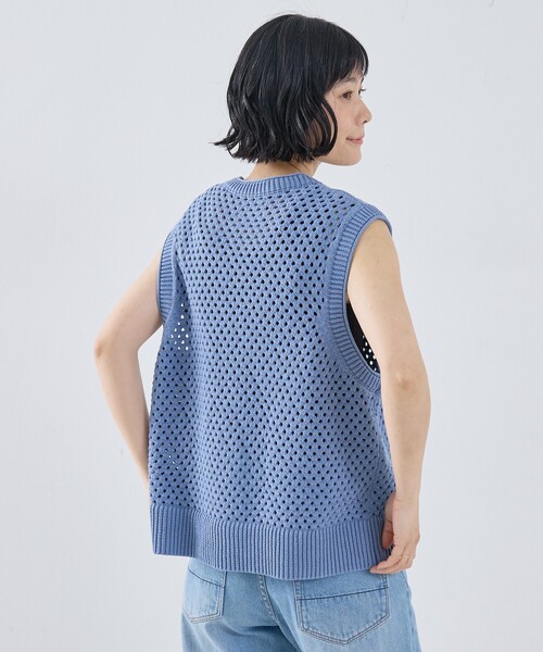 collex（コレックス）の「メッシュ柄ベスト（ベスト・レディース・ブラック/ライトベージュ・フリー）」の15枚目の写真