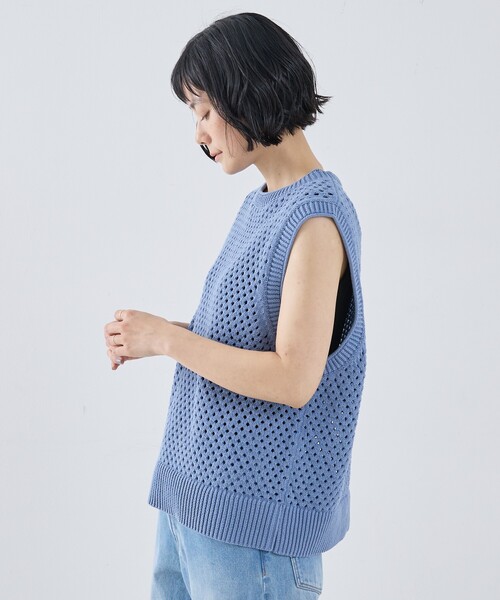 collex（コレックス）の「メッシュ柄ベスト（ベスト・レディース・ブラック/ライトベージュ・フリー）」の16枚目の写真