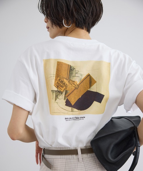 SALON adam et rope'(サロン アダム エ ロペ)の「【WEB限定】ジョルジュ・ブラックアートTシャツ(Tシャツ/カットソー・レディース・ホワイト系その他/ホワイト・FREE)」の2枚目の写真