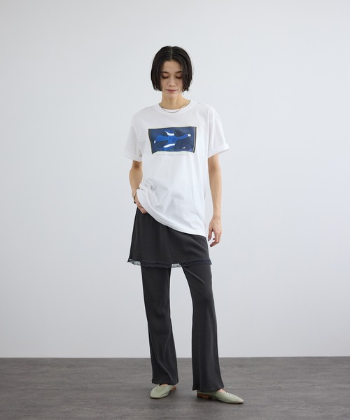 SALON adam et rope'(サロン アダム エ ロペ)の「【WEB限定】ジョルジュ・ブラックアートTシャツ(Tシャツ/カットソー・レディース・ホワイト系その他/ホワイト・FREE)」の5枚目の写真