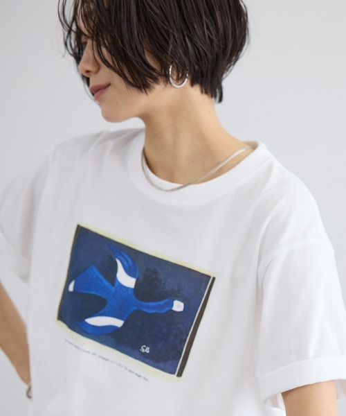 SALON adam et rope'(サロン アダム エ ロペ)の「【WEB限定】ジョルジュ・ブラックアートTシャツ(Tシャツ/カットソー・レディース・ホワイト系その他/ホワイト・FREE)」の10枚目の写真