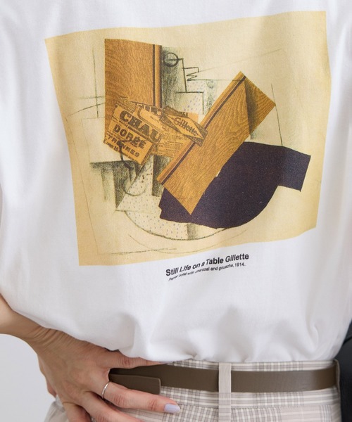 SALON adam et rope'(サロン アダム エ ロペ)の「【WEB限定】ジョルジュ・ブラックアートTシャツ(Tシャツ/カットソー・レディース・ホワイト系その他/ホワイト・FREE)」の13枚目の写真