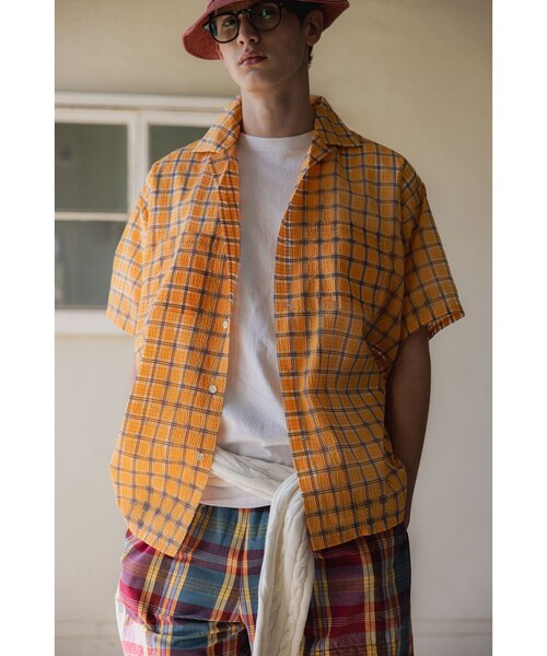 BEAMS PLUS（ビームスプラス）の「GYM Shorts Heavy Madras（その他パンツ・メンズ・レッド/ネイビー・SMALL/MEDIUM/LARGE/X-LARGE）」の4枚目の写真