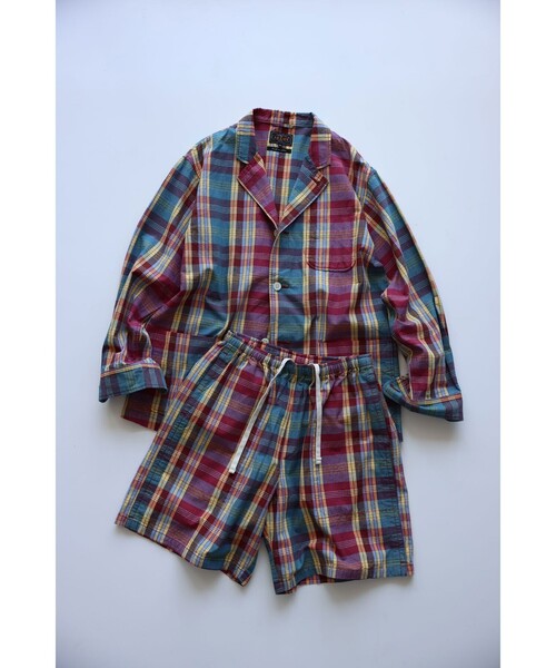 BEAMS PLUS（ビームスプラス）の「GYM Shorts Heavy Madras（その他パンツ・メンズ・レッド/ネイビー・SMALL/MEDIUM/LARGE/X-LARGE）」の5枚目の写真