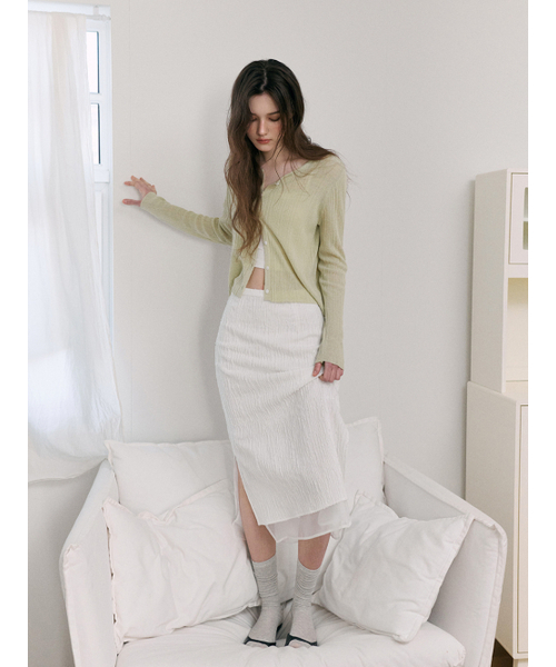 ETMON(エトモン)の「Linen Round Cardigan, Light Green(カーディガン/ボレロ・レディース・その他・F)」の3枚目の写真