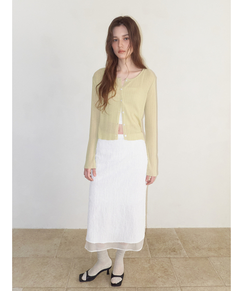 ETMON(エトモン)の「Linen Round Cardigan, Light Green(カーディガン/ボレロ・レディース・その他・F)」の5枚目の写真