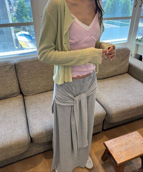 ETMON(エトモン)の「Linen Round Cardigan, Light Green(カーディガン/ボレロ・レディース・その他・F)」の8枚目の写真