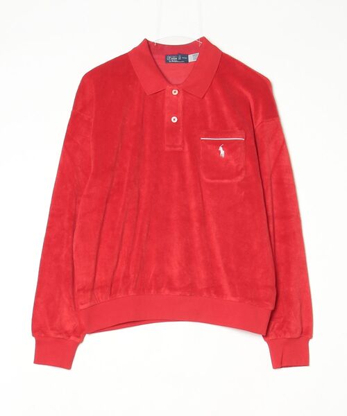 POLO RALPH LAUREN（ポロ ラルフ ローレン）の「テリー ロングスリーブ ポロシャツ（ポロシャツ・レディース・レッド・L/XS/S）」の8枚目の写真