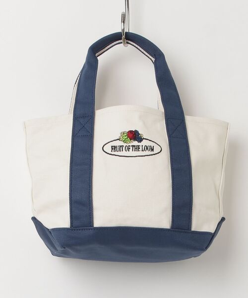 FRUIT OF THE LOOM(フルーツオブザルーム)の「【FRUIT OF THE LOOM/フルーツオブザルーム】OLD LOGO CANVAS LUNCH TOTE BAG 81739700(トートバッグ・レディース・ネイビー/ブラック/グリーン/レッド・FREE)」の4枚目の写真