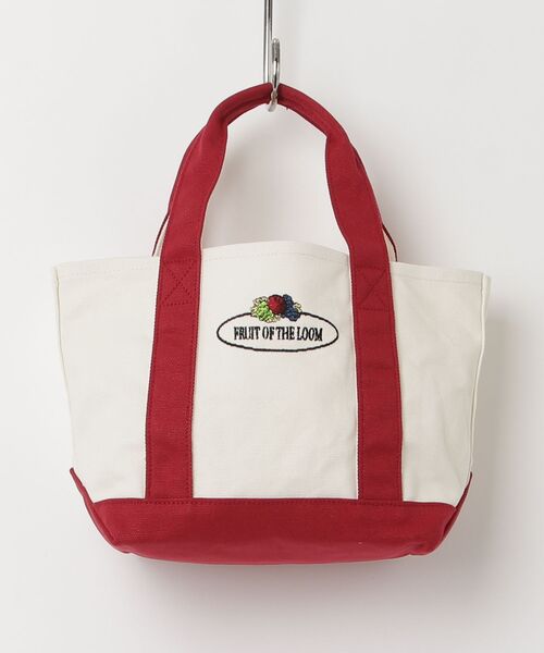 FRUIT OF THE LOOM(フルーツオブザルーム)の「【FRUIT OF THE LOOM/フルーツオブザルーム】OLD LOGO CANVAS LUNCH TOTE BAG 81739700(トートバッグ・レディース・ネイビー/ブラック/グリーン/レッド・FREE)」の1枚目の写真