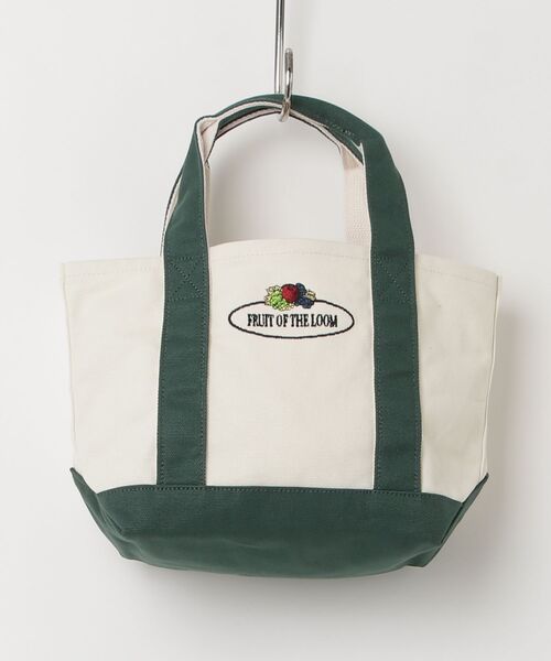 FRUIT OF THE LOOM(フルーツオブザルーム)の「【FRUIT OF THE LOOM/フルーツオブザルーム】OLD LOGO CANVAS LUNCH TOTE BAG 81739700(トートバッグ・レディース・ネイビー/ブラック/グリーン/レッド・FREE)」の3枚目の写真