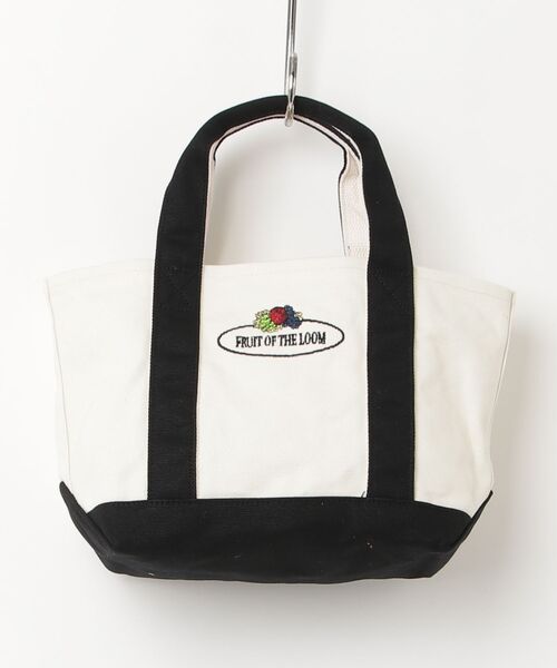 FRUIT OF THE LOOM(フルーツオブザルーム)の「【FRUIT OF THE LOOM/フルーツオブザルーム】OLD LOGO CANVAS LUNCH TOTE BAG 81739700(トートバッグ・レディース・ネイビー/ブラック/グリーン/レッド・FREE)」の2枚目の写真