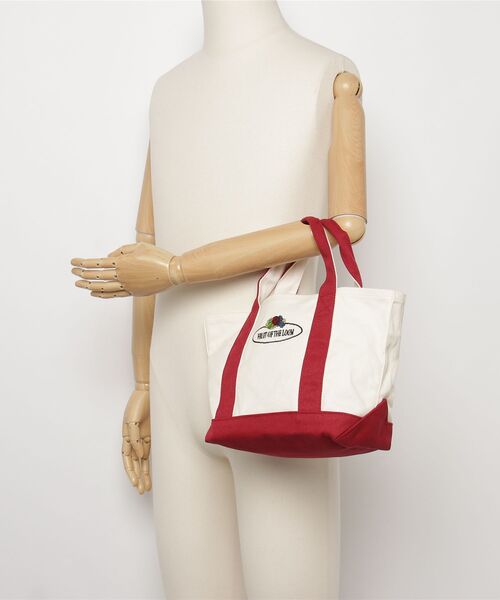 FRUIT OF THE LOOM(フルーツオブザルーム)の「【FRUIT OF THE LOOM/フルーツオブザルーム】OLD LOGO CANVAS LUNCH TOTE BAG 81739700(トートバッグ・レディース・ネイビー/ブラック/グリーン/レッド・FREE)」の8枚目の写真