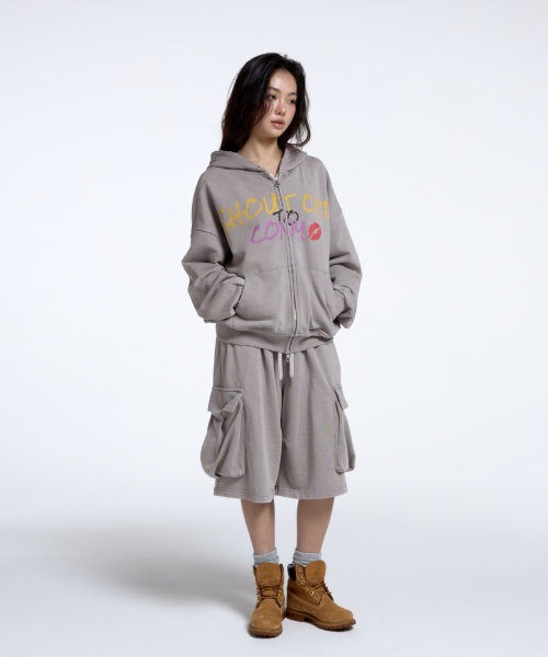 CONY（コール アウト ニューイヤー）の「シャラウト トゥ コニー グラフィック フードパーカー / ヴィンテージピンク（パーカー・レディース・その他・OS）」の7枚目の写真