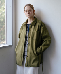 Suede shirts jacket [KNSS05JK11]_Khaki