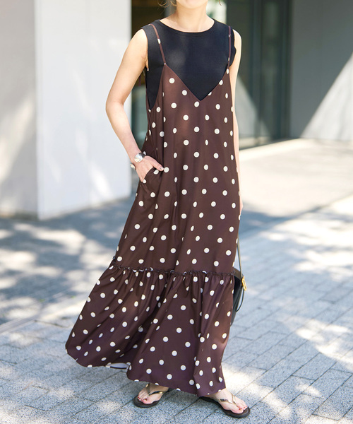Spick & Span（スピックアンドスパン）の「《一部店舗+WEB限定 / 》ドットティアードキャミソールワンピース（ワンピース・レディース・その他4/マルチ・38/36）」の2枚目の写真