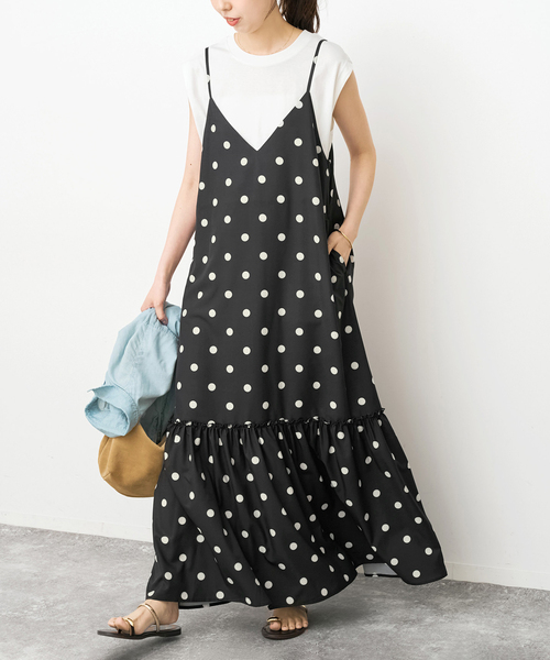 Spick & Span（スピックアンドスパン）の「《一部店舗+WEB限定 / 》ドットティアードキャミソールワンピース（ワンピース・レディース・その他4/マルチ・38/36）」の5枚目の写真
