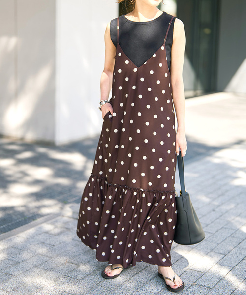 Spick & Span（スピックアンドスパン）の「《一部店舗+WEB限定 / 》ドットティアードキャミソールワンピース（ワンピース・レディース・その他4/マルチ・38/36）」の12枚目の写真