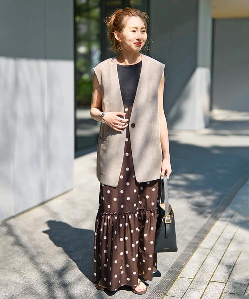 Spick & Span（スピックアンドスパン）の「《一部店舗+WEB限定 / 》ドットティアードキャミソールワンピース（ワンピース・レディース・その他4/マルチ・38/36）」の15枚目の写真