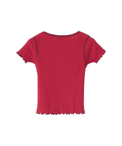 HYSTERIC GLAMOUR（ヒステリックグラマー）の「IVY/NAUGHTY KITTYT チビTシャツ（Tシャツ/カットソー・レディース・ピンク/ホワイト/ブラック・FREE）」の5枚目の写真