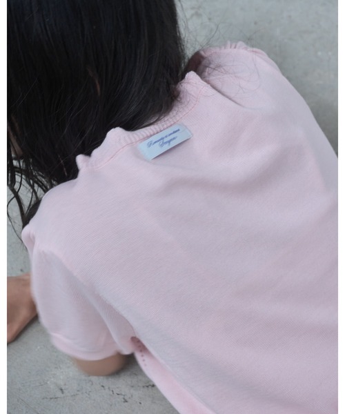 Smyeon(スミョン)の「Embroidered short sleeve knit cardigan/刺繍半袖ニットカーディガン(カーディガン/ボレロ・レディース・ピンク/グレー/ライトブルー/アイボリー・FREE)」の17枚目の写真