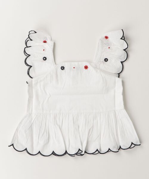 TOMMY HILFIGER（トミーヒルフィガー）の「GIRLS コットンフラワーブラウス（シャツ/ブラウス・キッズ・ホワイト・90/100cm/110cm）」の2枚目の写真