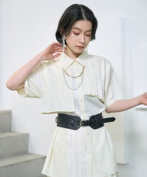 amenochihare スカラップフリルブラウス 白 amenochihare スカラップ 