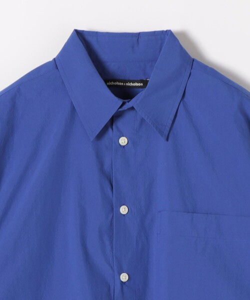 nicholson&nicholson(ニコルソンアンドニコルソン)の「nicholson&nicholson:〈手洗い可能〉レギュラーカラー シャツ(シャツ/ブラウス・レディース・ブルー/ホワイト・ONE SIZE)」の4枚目の写真