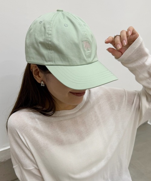 moz(モズ)の「【MOZ】ツイルベースボールキャップ 381-020A(キャップ・レディース・アイボリー/ミント・FREE)」の2枚目の写真