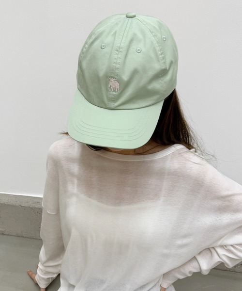 moz(モズ)の「【MOZ】ツイルベースボールキャップ 381-020A(キャップ・レディース・アイボリー/ミント・FREE)」の8枚目の写真