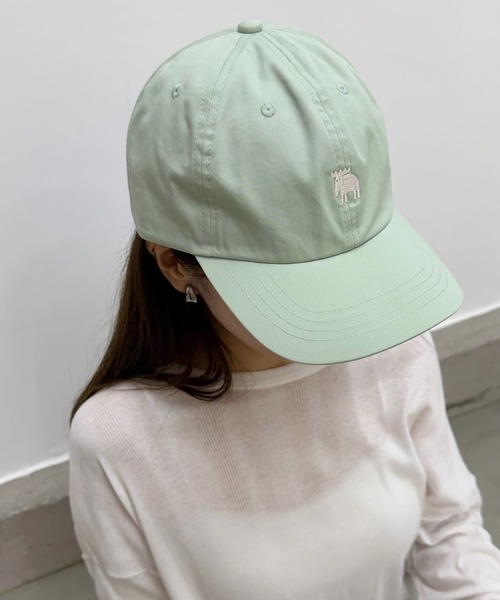 moz(モズ)の「【MOZ】ツイルベースボールキャップ 381-020A(キャップ・レディース・アイボリー/ミント・FREE)」の9枚目の写真