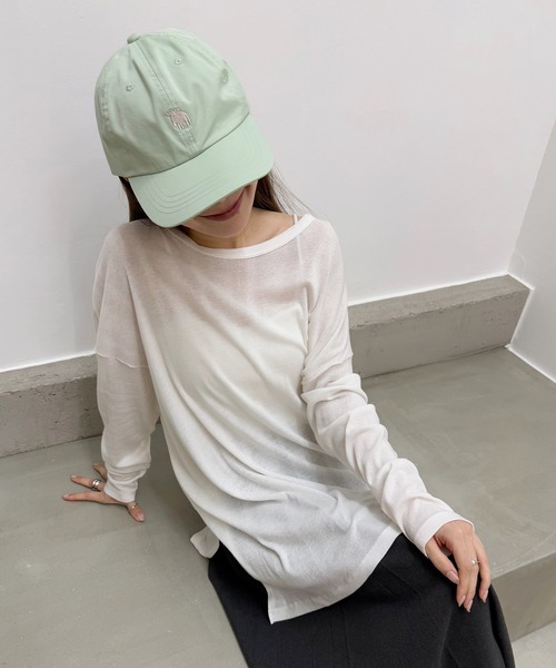 moz(モズ)の「【MOZ】ツイルベースボールキャップ 381-020A(キャップ・レディース・アイボリー/ミント・FREE)」の14枚目の写真